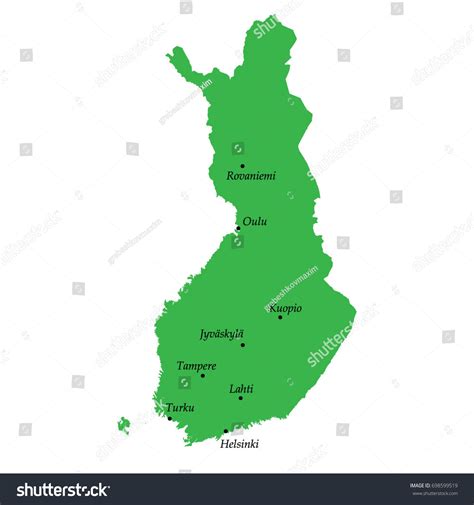 Finland : Major Cities and Municipalities .